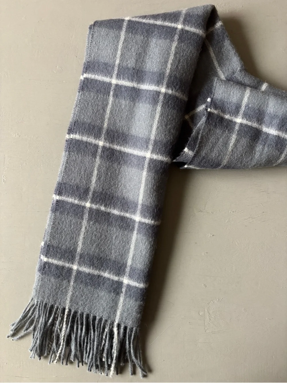 La Martina Argentina Polo Tradition Gray Plaid Scarf Luxurious Travel Find